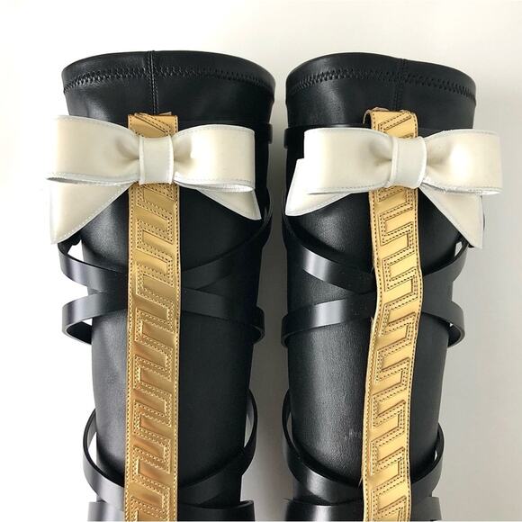 NIB Louis Vuitton Fornasetti A/W 2021 Runway LV Monogram Knee High Boots 37 - Picture 9 of 13